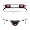 FEESHOW Women Strawberry Micro Monokini Bikini Mini Slingshot Swimsuit Extreme Beachwear Black One Size view 1
