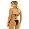 FEESHOW Women Strawberry Micro Monokini Bikini Mini Slingshot Swimsuit Extreme Beachwear Black One Size view 2