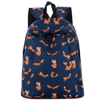Backpack Casual Bag Oxford Cloth Wild Fashion Backpack-red fox