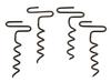 RHINO OUTDOORS Auger Stakes, Heavy Duty Tent Stakes for Blinds and Tarps, 4-Pack,Silver view 1