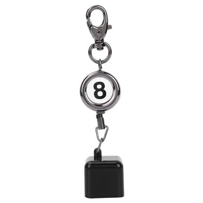 Diyeeni Billiards Pool Cue Chalk Holder, Portable Chalk Holder for Billiards, Billiards Chalk Holder Key Ring, Pool Cue Case, Retractable Cord Extending up to 50cm