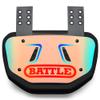Battle Sports Novelty Football Back Plate  Hard Shell Lower Back Protector with Contoured Foam for High-Impact Protection - Youth, Iridescent view 1