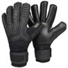 Renegade GK GK Vulcan Onyx Goalie Gloves with Fingersaves | 3.5+3mm Hyper Grip & 4mm Duratek | Black Goalkeeping Gloves (Size 9, Youth-Adult, Roll Cut, Level 3) view 1