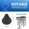 ANZOME Bike Seat Cushion, Exercise Bike Seat Cover, Wide Foam & Extra Soft Gel Bike Seat Cushion for Women Men Everyone, Fits Cruiser and Stationary Bikes, Indoor Cycling(Waterproof Case Included) view 2