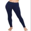 ALWAYS Women's High Waist Yoga Pants - Premium Soft Tummy Control Workout Stretch Solid Pants with Pockets Navy S view 2