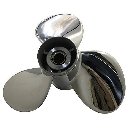 ARKDOZA 3 Blade Polished RH Props for Tohatsu 35/45/50HP Outboard Stainless Steel Propeller 11.1x13