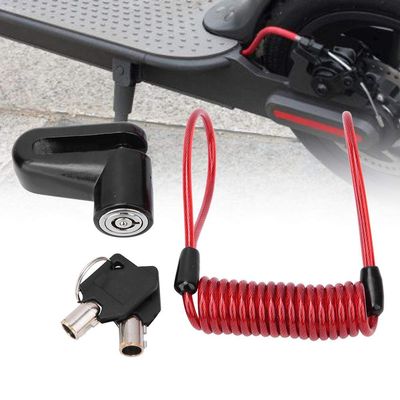 Brake Disc Lock Anti Theft Wheel Alarm Security Lock with Reminder Cable for Motorcycles Bikes and Scoooters