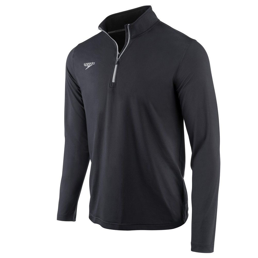 Speedo Unisex-Adult Uv Long Sleeve Shirt Quarter Zip Team Warm Up