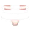 FEESHOW Women Strawberry Micro Monokini Bikini Mini Slingshot Swimsuit Extreme Beachwear Pink&White One Size view 1