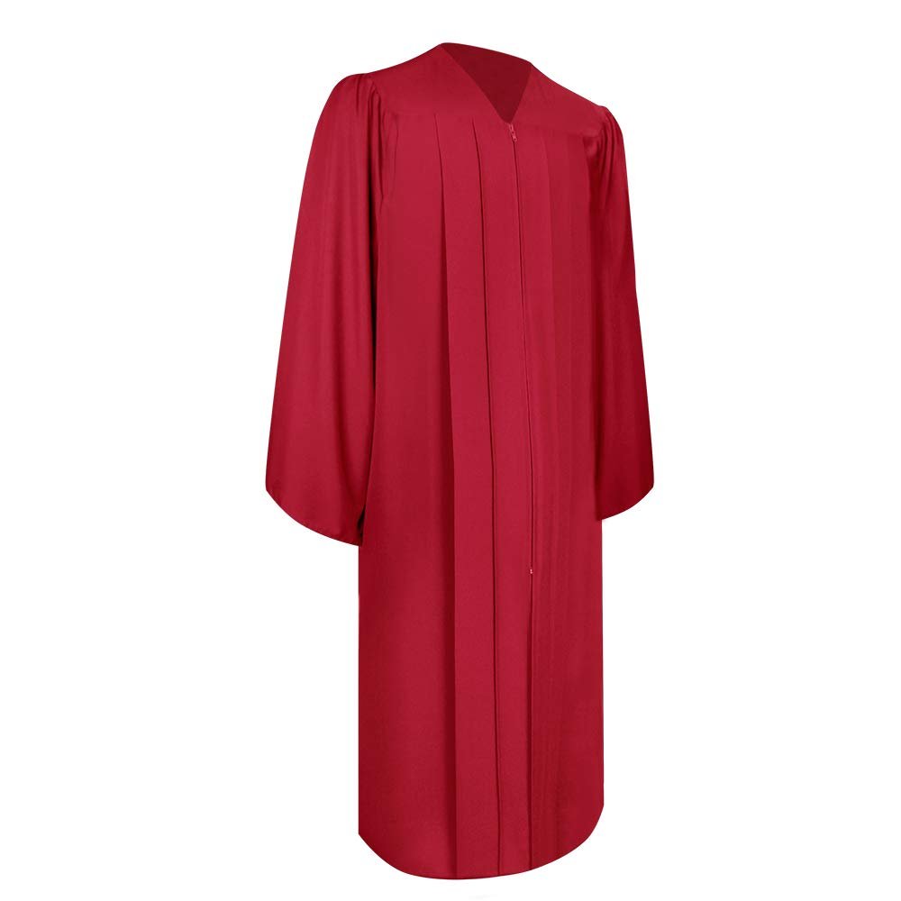 Endea Church Matte Choir Robe (66 (6'9" - 6'11"), Red)