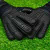 Renegade GK Vulcan Onyx Goalie Gloves with Fingersaves | 3.5+3mm Hyper Grip & 4mm Duratek | Black Soccer Goalkeeper Gloves (Size 6, Youth, Kids, Roll Cut, Level 3) view 3