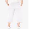 Woman Within Plus Size Petite Sport-Knit Pull-On Capri Pants - 5X, White view 2