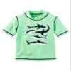 Carter's Boys' Shark Rashguard, Bright Green, 6-9 Months view 1