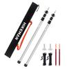 HIKEMAN Tent Poles Camping Poles for Tarp Awning Canopy Porch Sun Sails Tarpaulin Headroom Aluminium Adjustable Telescoping(2pcs,Silver) view 1