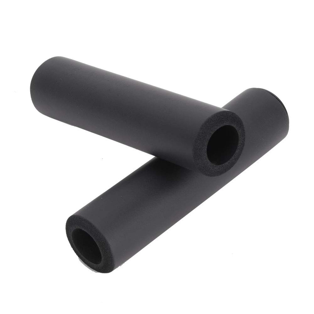 1Pair Grips Silicone Handlebar Grips Soft Anti Skid Shock Absorbing Handlebar Cover (Black)