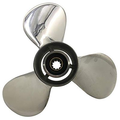 ARKDOZA 25/30HP 3 Blade 10 Spline RH Props for Tohatsu Nissan Outboard Stainless Steel Propeller 9.9x13