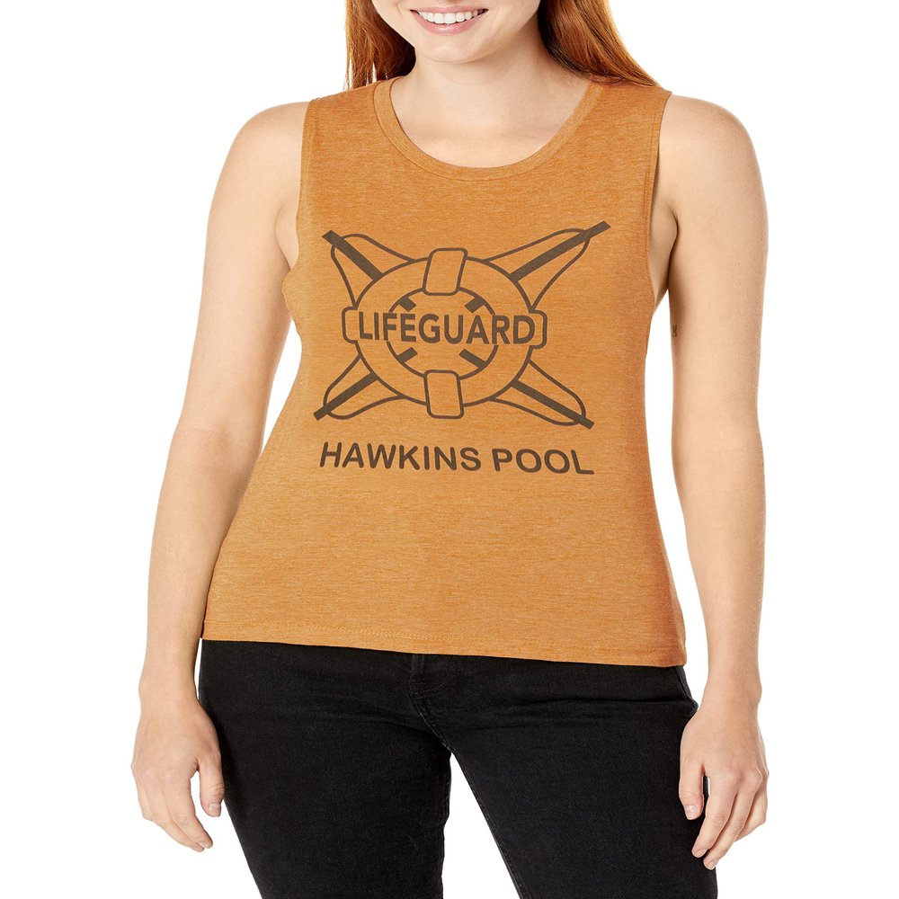 Netflix Stranger Things Hawkins Pool Lifeguard Women's Muscle Tank