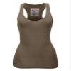 Zenana Women's Plain Solid Color Ribbed Racerback Tank Top Shirt Plus Sizes (XXX-Large, 2 Pack:Mocha | Brown) view 2