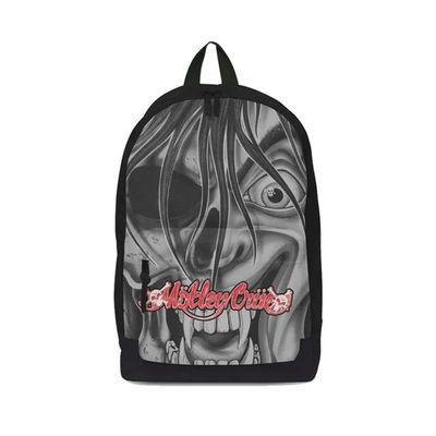 Motley Crue Backpack Bag Dr Feelgood Face Band Logo Official Rocksax Grey Size One Size