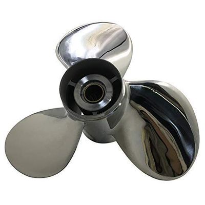 ARKDOZA 3 Blade Polished RH Props for Tohatsu 35/45/50HP Outboard Stainless Steel Propeller 11.4x12