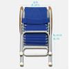 FORMA MARINE High Back Deck Chair, Boat Chair, Folding, Anodized, Aluminium, Green, Model M150GR view 2