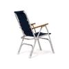 FORMA MARINE High Back Deck Chair, Boat Chair, Folding, Anodized, Aluminium, Light Brown, Model M150BR view 4