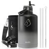 Insulated Water Bottle with Straw Lid, Modern Double Vacuum Stainless Steel Water Flask, Simple Half Gallon Water Jug, Metal Thermo Canteen Mug,87oz Sports Bottle view 1