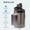 Insulated Water Bottle with Straw Lid, Modern Double Vacuum Stainless Steel Water Flask, Simple Half Gallon Water Jug, Metal Thermo Canteen Mug,87oz Sports Bottle view 4
