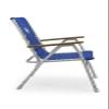 FORMA MARINE High Back Deck Chair, Boat Chair, Folding, Anodized, Aluminium, Blue Vinyl MESH, Model M150VB view 3