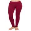 ALWAYS Women's High Waist Yoga Pants - Premium Soft Tummy Control Workout Stretch Solid Pants with Pockets Burgundy M view 3