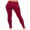 ALWAYS Women's High Waist Yoga Pants - Premium Soft Tummy Control Workout Stretch Solid Pants with Pockets Burgundy M view 4
