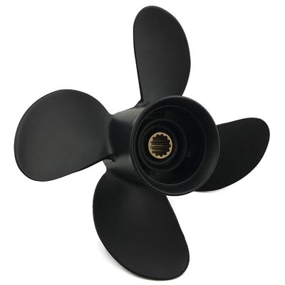 ARKDOZA 10.3" Dia. 12/13/14 Pitch High Thrust 4 Blade Aluminum RH Propeller for Tohatsu&Nissan 35/40/50HP Outboards (10.3 (Dia) x 12 (Pitch))