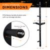 PRx Performance Wall-Mounted Vertical Weight Plate Storage - 3 or 4-Peg Heavy-Duty Bumper Holder, Space-Saving Organizer for Garage Workouts, Home or Commercial Gyms, Fits 2-Inch Barbell Plates view 2