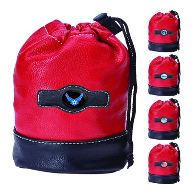 Clip Wipes Air Force Golf Pouch with Drawstrings (Red-Wings)