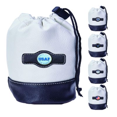 Clip Wipes Air Force Golf Pouch with Drawstrings (White-USAF)