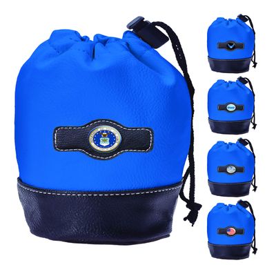 Clip Wipes Air Force Golf Pouch with Drawstrings (Blue-Seal)