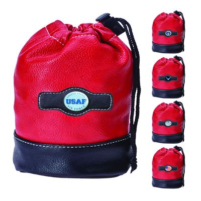 Clip Wipes Air Force Golf Pouch with Drawstrings (Red-USAF)
