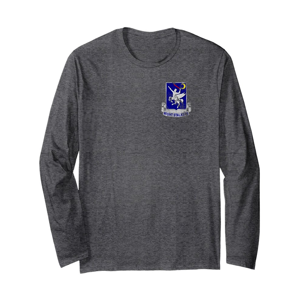 160th SOAR - Nightstalkers DUI - Distressed Worn Look Long Sleeve T-Shirt