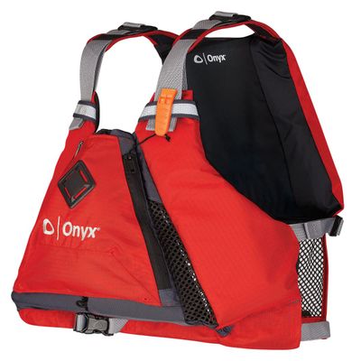 Onyx MoveVent Torsion USCG Approved Paddle Sports Life Jacket, Red, X-Small/Samll