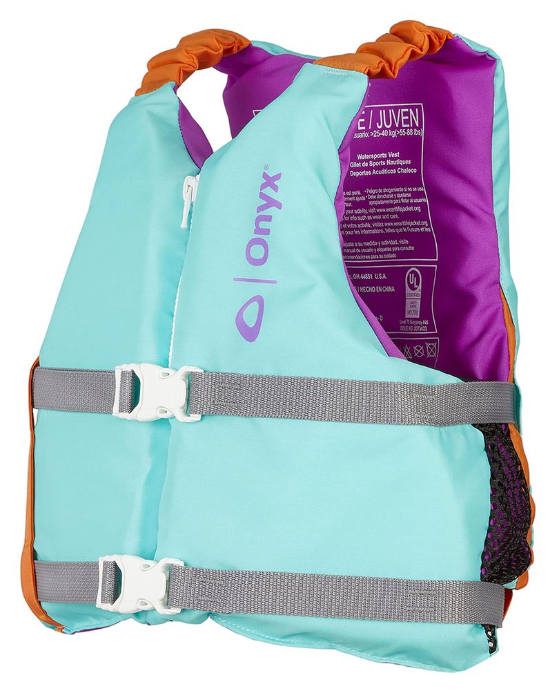 ONYX Youth Paddle Sports Life Jacket, Aqua