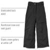 Amazon Essentials Girls' Water-Resistant Ski & Snow Pants, Black, Small view 2