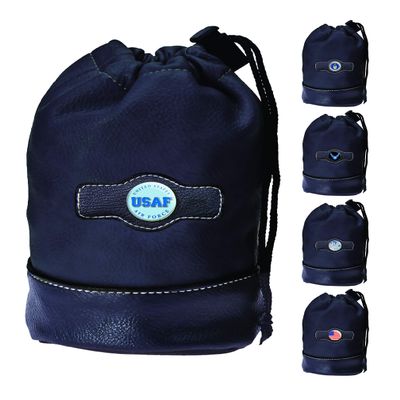 Clip Wipes Air Force Golf Pouch with Drawstrings (Black-USAF)