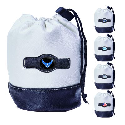 Clip Wipes Air Force Golf Pouch with Drawstrings (White-Wings)
