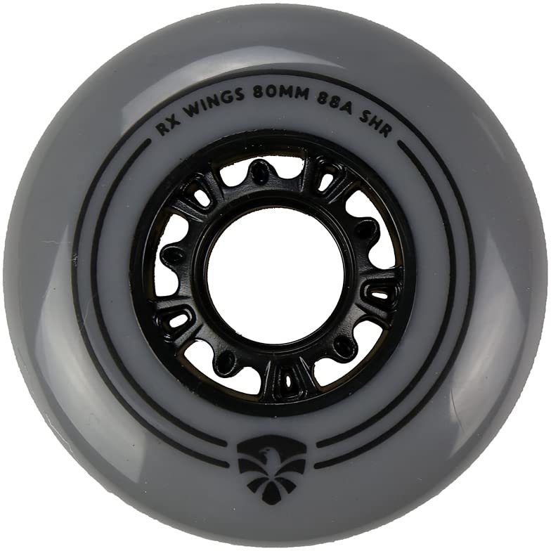 Flying Eagle RX Wings- Inline Skates with Inline Skate Wheels, Speed Skate Wheels, Inline Skate Replacement Wheels, Skates for Adults, Durable Inline Skating, Smooth Skate Wheels, Gray, Size 76mm 86A