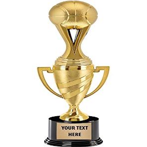 Crown Awards Basketball Trophies, 13" Gold Cup Basketball Trophies with Custom Engraving, 5 Pack