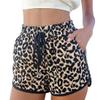 ebossy Women's Leopard Print Drawstring Elastic Waist Yoga Sport Running Lounge Shorts (X-Large, Leopard) view 1