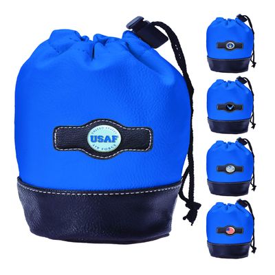 Clip Wipes Air Force Golf Pouch with Drawstrings (Blue-USAF)