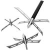 Sinbadteck Archery Broadheads, 3Pcs Pack 4 Fixed Blade Turkey Hunting Broadheads 200Gr Arrowhead Stainless Steel Bow and Arrow Hunting Tips view 1