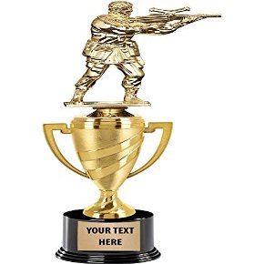 Crown Awards Paintball Trophy, 13" Gold Cup Paintball Trophies with Custom Engraving, 5 Pack