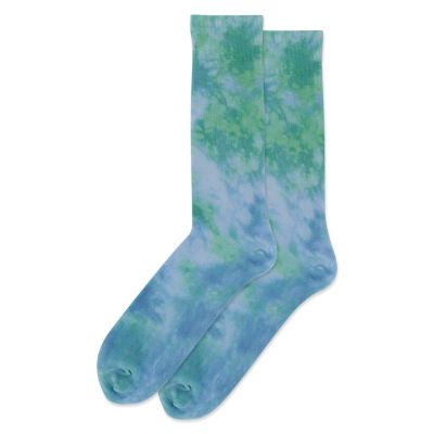 Hot Sox Tie Dye Socks, Blue, 1 Pair, Men Shoe 6-12.5